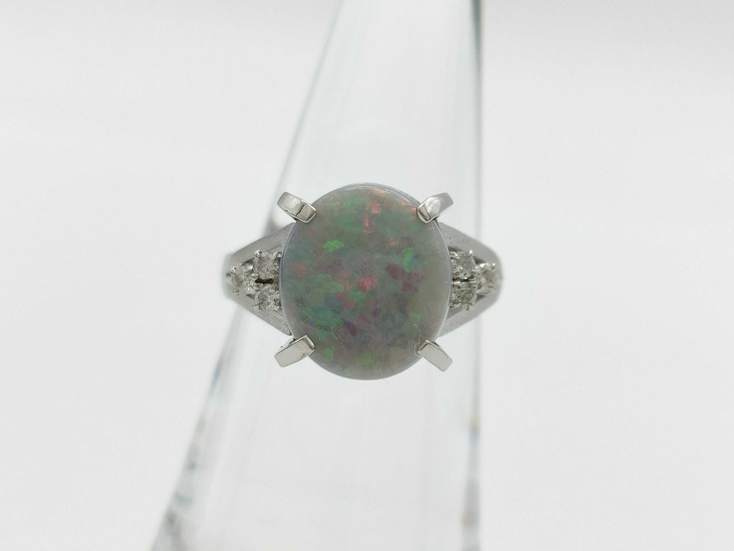 OP 2.63ct D 0.12ct PT900 7.2g Ring 