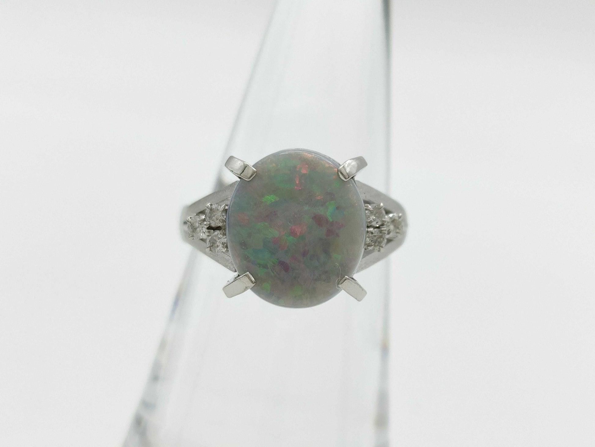 OP 2.63ct D 0.12ct PT900 7.2g Ring 