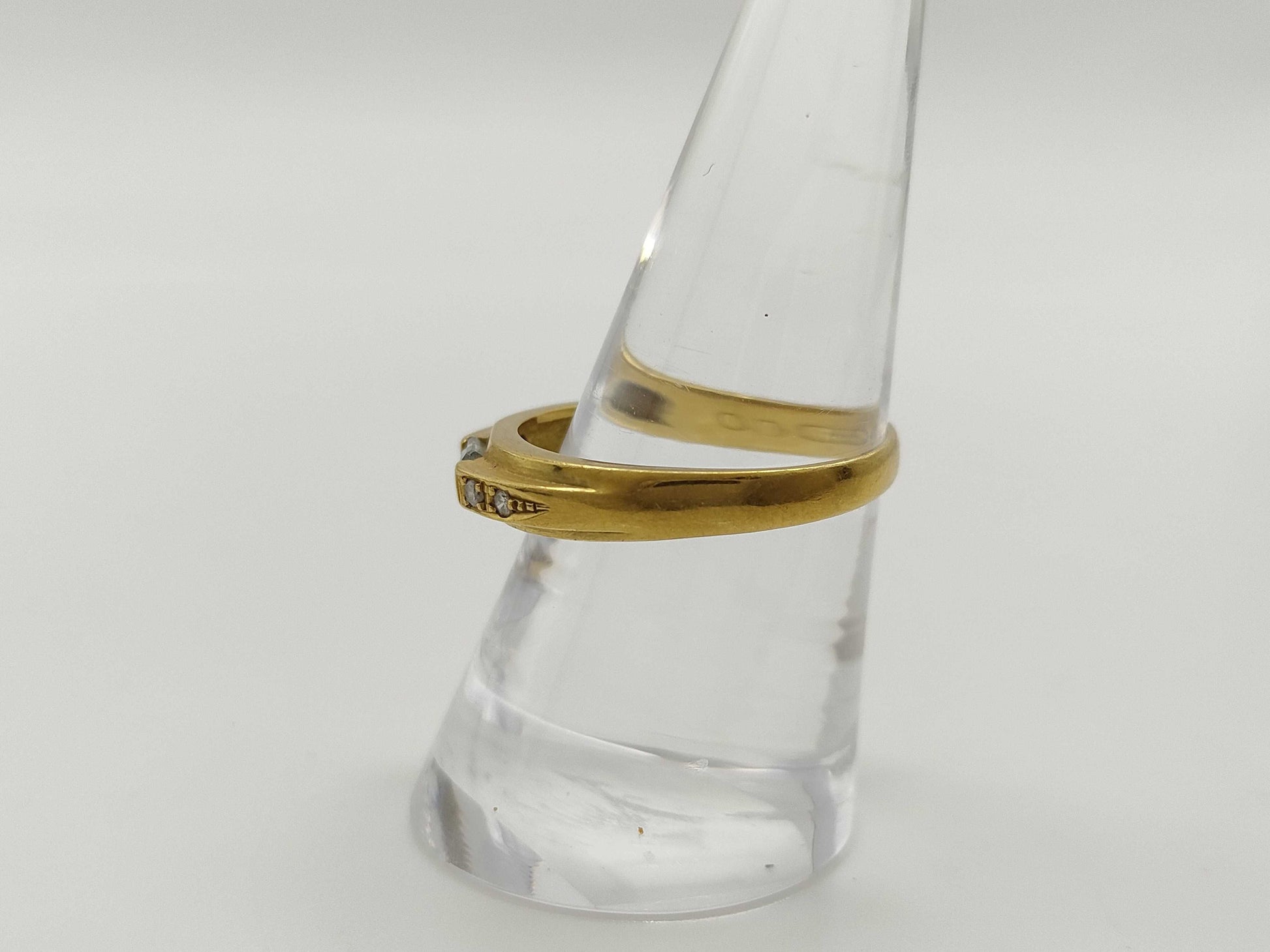 Aquamarine D0.06ct K18 3.3g Ring 