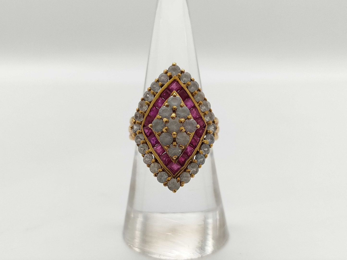 R1.70ct Clear Stone K18 8.2g Ring 