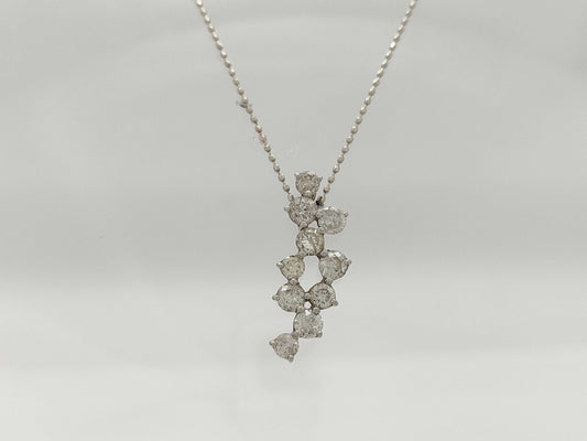 D1.20ct PT900/K18WG 3.4g Necklace 