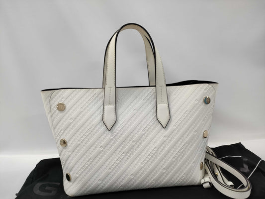 GIVENCHY Bond Small 2-Way Shoulder Bag in White Leather