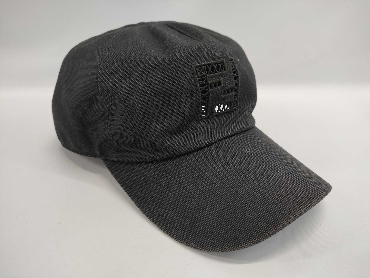 FENDI Zucca Logo Cap Hat Canvas Black Other Accessories