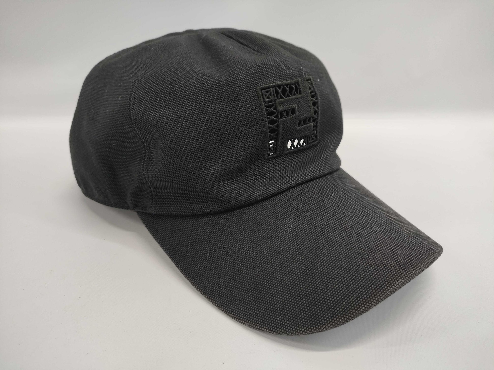 FENDI Zucca Logo Cap Hat Canvas Black Other Accessories