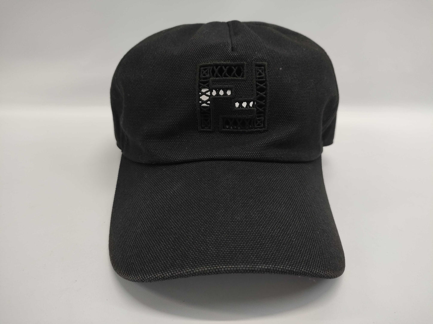 FENDI Zucca Logo Cap Hat Canvas Black Other Accessories