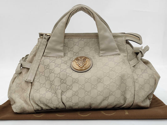 GUCCI GUCCI Hysteria Handbag GG Shimmer Leather Handbag
