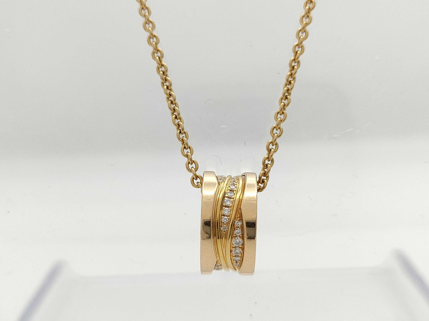 BVLGARI B.zero1 Legend Diamond Necklace in YG and Au750, 12.7g 