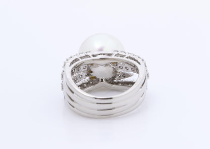 TASAKI Pearl Ring, 1.19ct, 13.3mm Diameter, PT900, 17.7g 