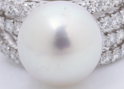 TASAKI Pearl Ring, 1.19ct, 13.3mm Diameter, PT900, 17.7g 