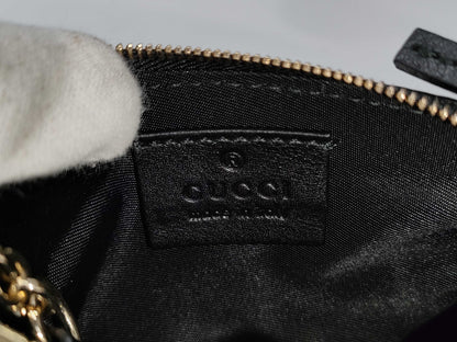 GUCCI Gucci Coin Case with Key Ring Guccissima Coin Case