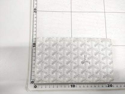 GOYARD Tri-fold Long Wallet White Wallet