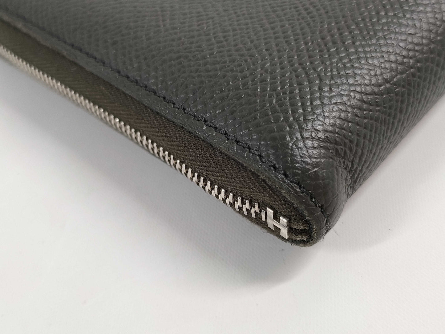 HERMES Zip Long Wallet A Stamp Wallet