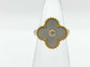 Van Cleef & Arpels Vintage Alhambra #46 Mother-of-Pearl 1PD Yellow Gold AU750 6.8g Ring 