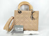 Dior DIOR/Christian Dior Lady Dior Medium Bag Handbag VRB44551/414 Pink Beige Enamel Handbag