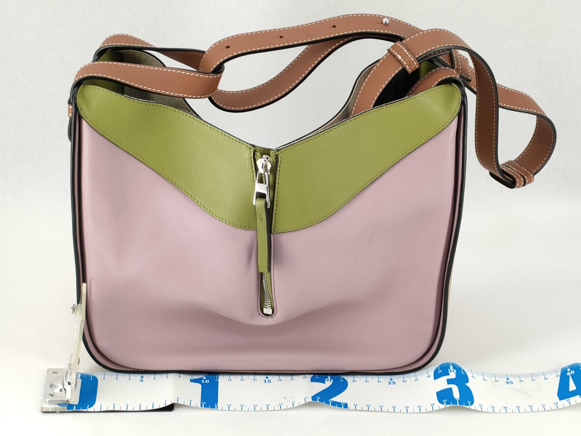 LOEWE Hammock Bag Small Handbag 387.30DS35 Beige x Pink Beige x Multi Classic Calfskin Shoulder Bag