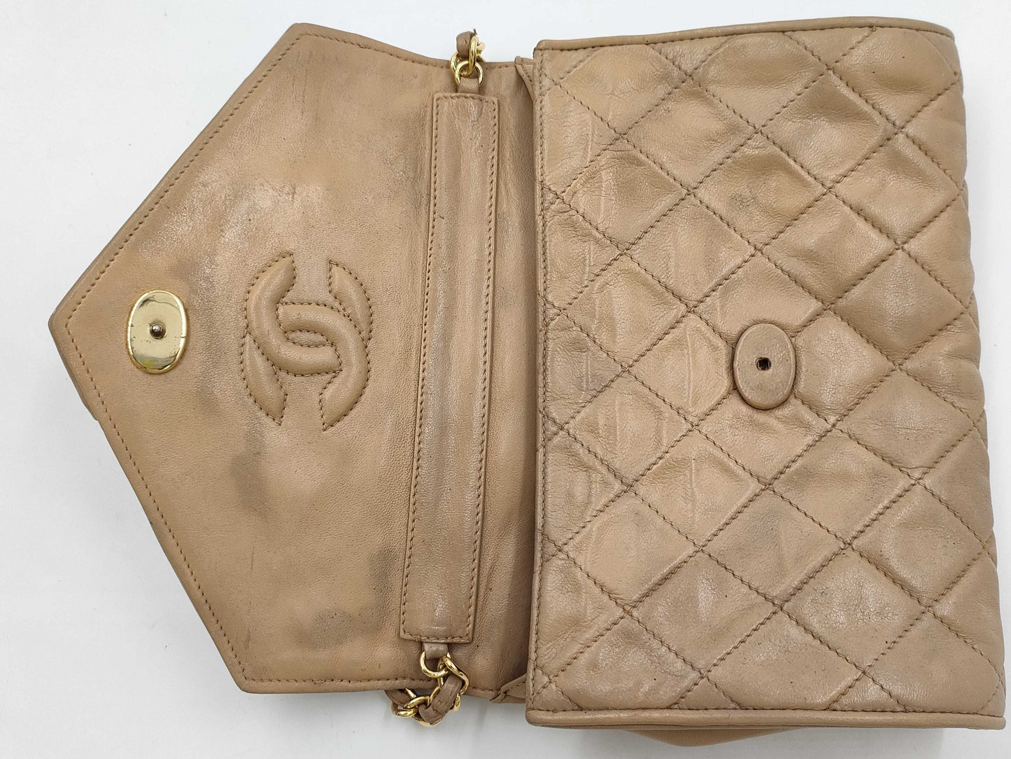 CHANEL Gripoa Shoulder Bag, Beige, Green, and Multicolor, Gold Hardware/Mini Size Shoulder Bag