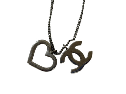 CHANEL Coco Mark Heart Necklace 04P Necklace