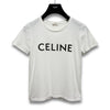 CELINE Crew Neck Logo Cotton Jersey Loose T-Shirt White Size S Shoulder 40cm x Sleeve 17cm x Chest 45cm x Length 54cm T-Shirt