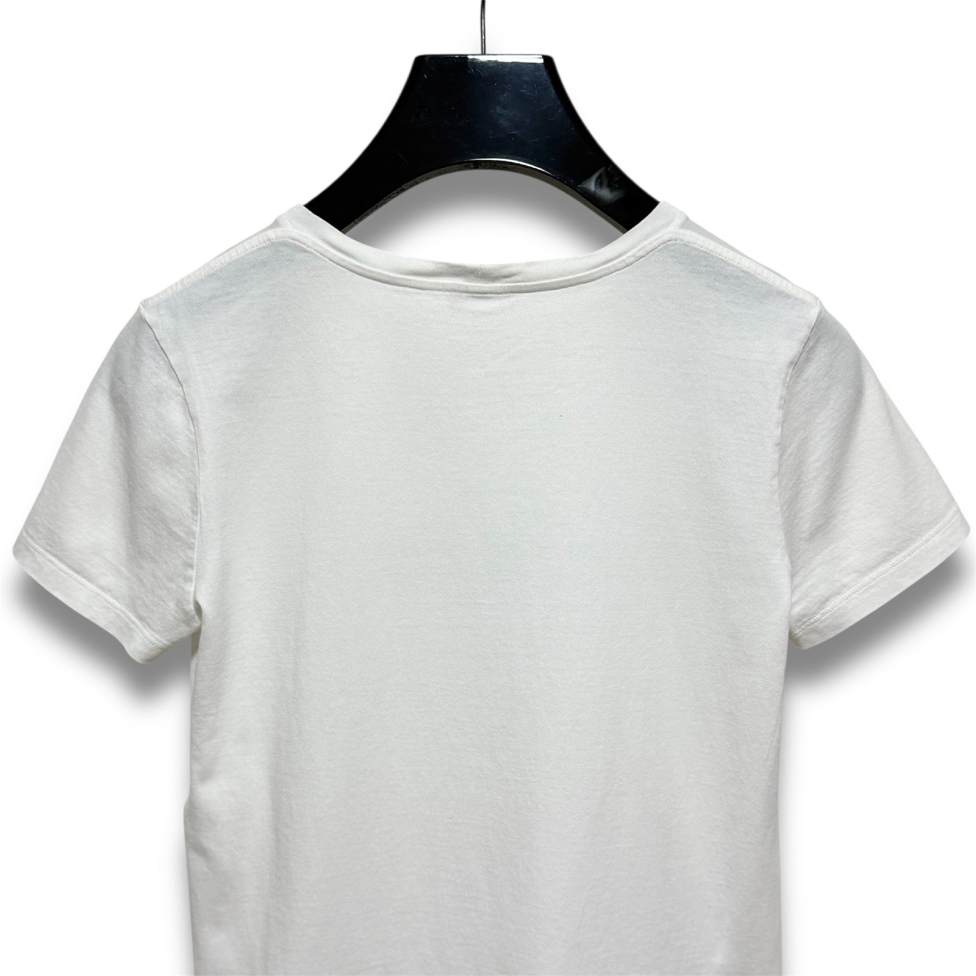 CELINE Crew Neck Logo Cotton Jersey Loose T-Shirt White Size S Shoulder 40cm x Sleeve 17cm x Chest 45cm x Length 54cm T-Shirt