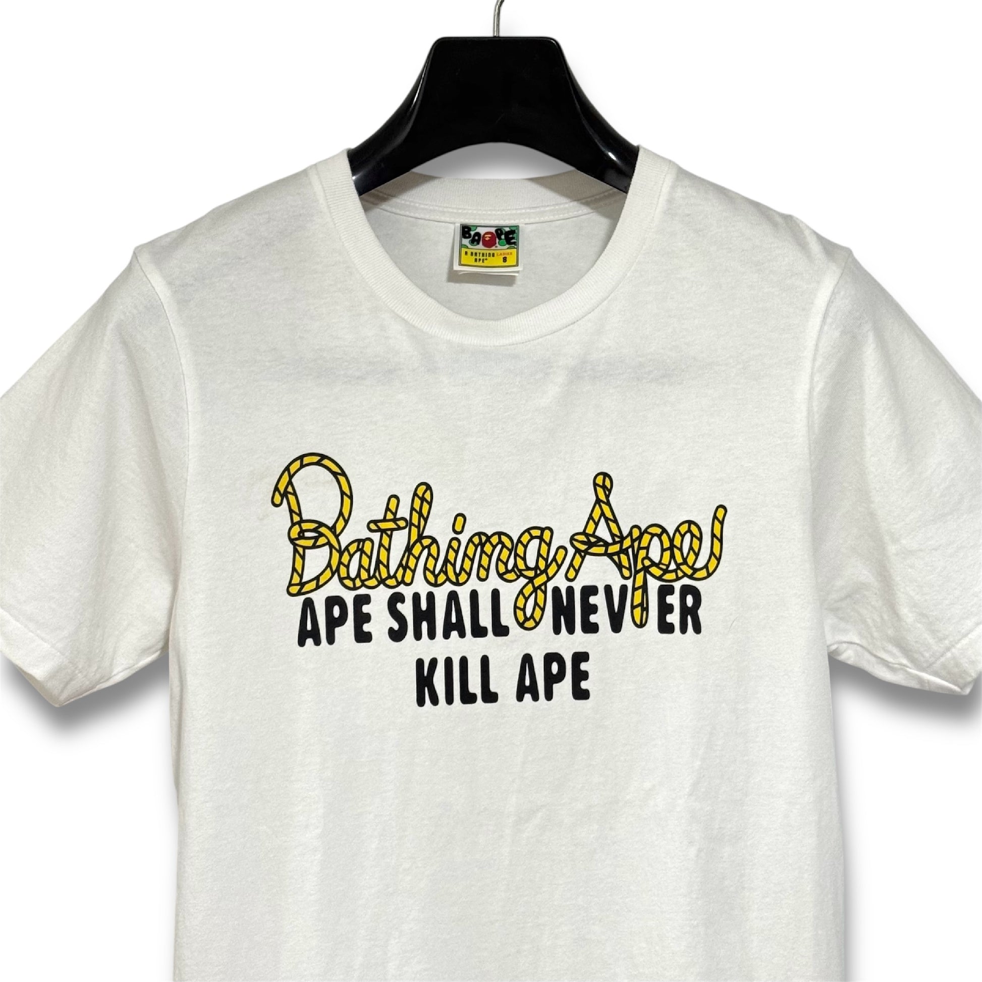 A BATHING APE Short Sleeve T-Shirt Champion Logo Tee Champion Logo Size S Shoulder 42cm x Sleeve 21cm x Width 46cm x Length 60cm T-shirt