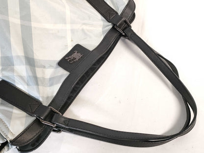 BURBERRY Nova Check Nylon Tote Bag with Horse Logo