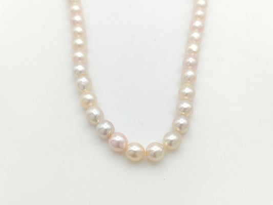 Pearl diameter approximately 6.6mm-6.9mm, Sterling Silver, 25.2g, Necklace 