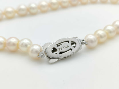 Pearl diameter approximately 6.6mm-6.9mm, Sterling Silver, 25.2g, Necklace 
