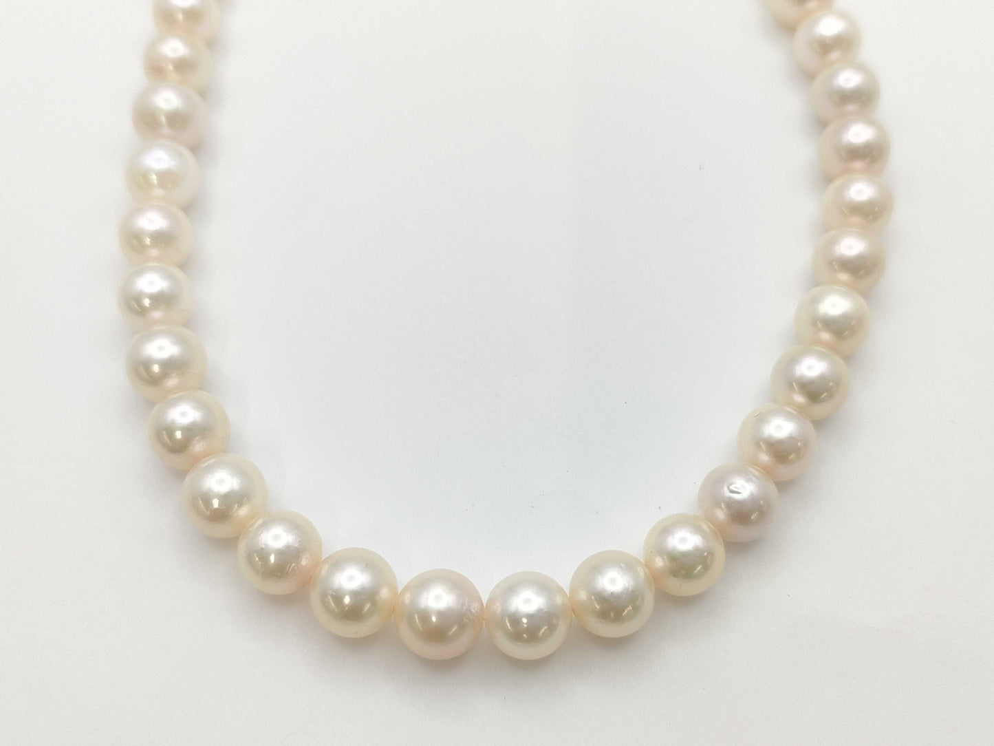 Pearl diameter approximately 7.0mm-7.2mm, Sterling Silver, 31.9g, Necklace 