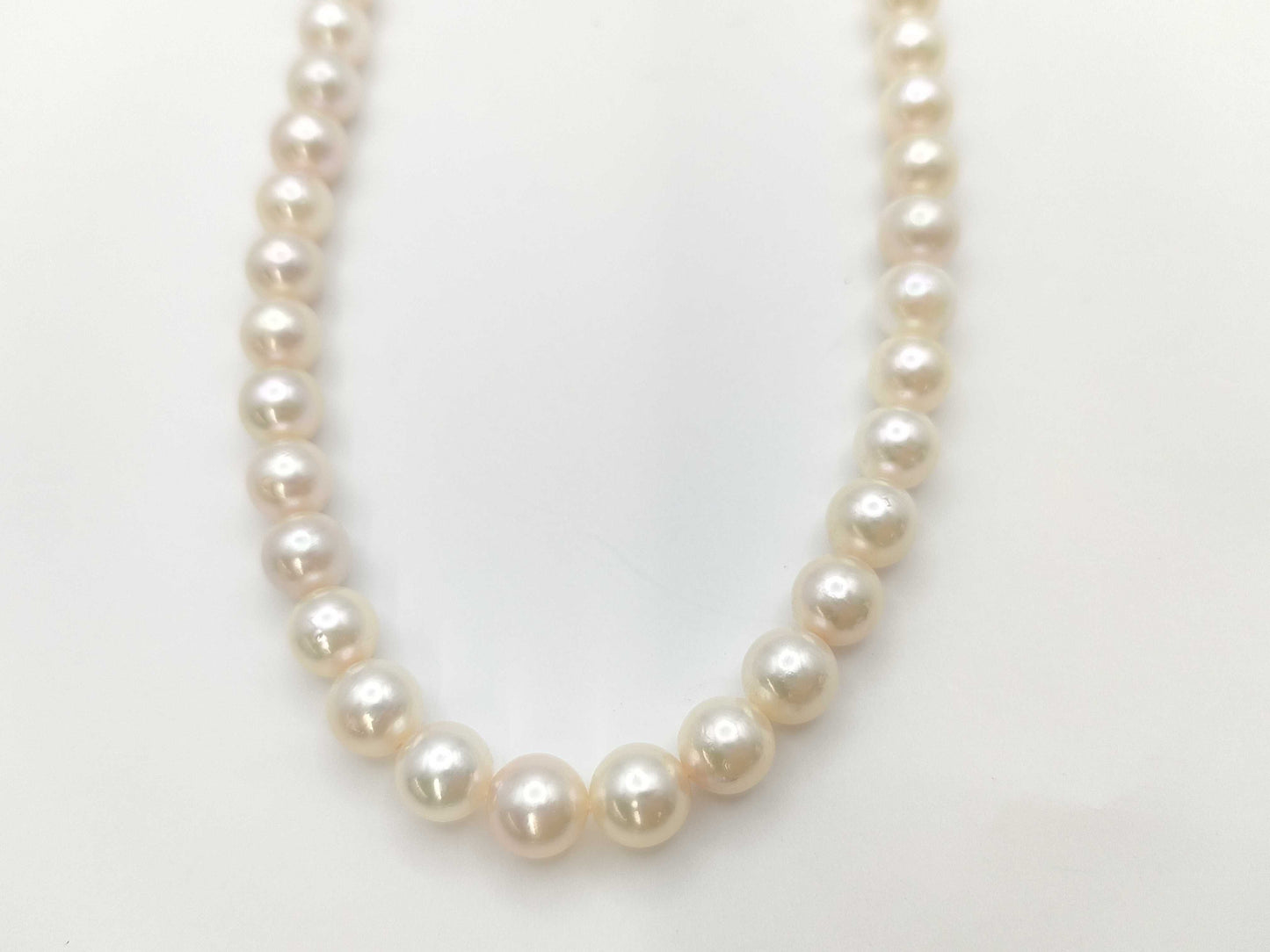 Pearl diameter approximately 7.0mm-7.2mm, Sterling Silver, 31.9g, Necklace 