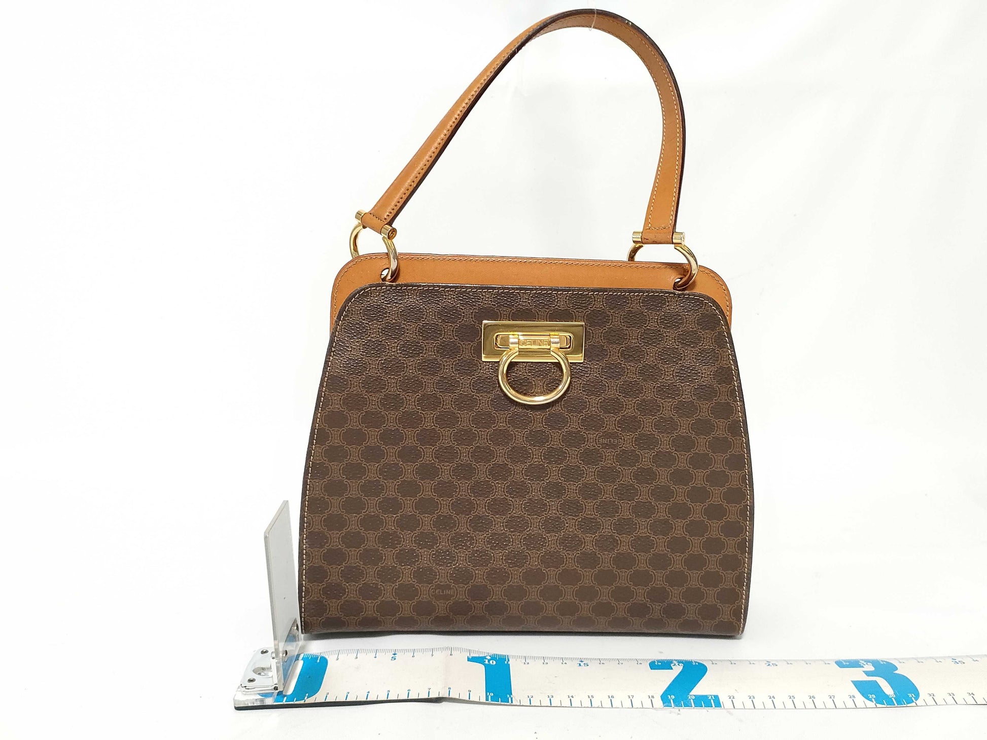 CELINE Macadam Triomphe Gancini Handbag