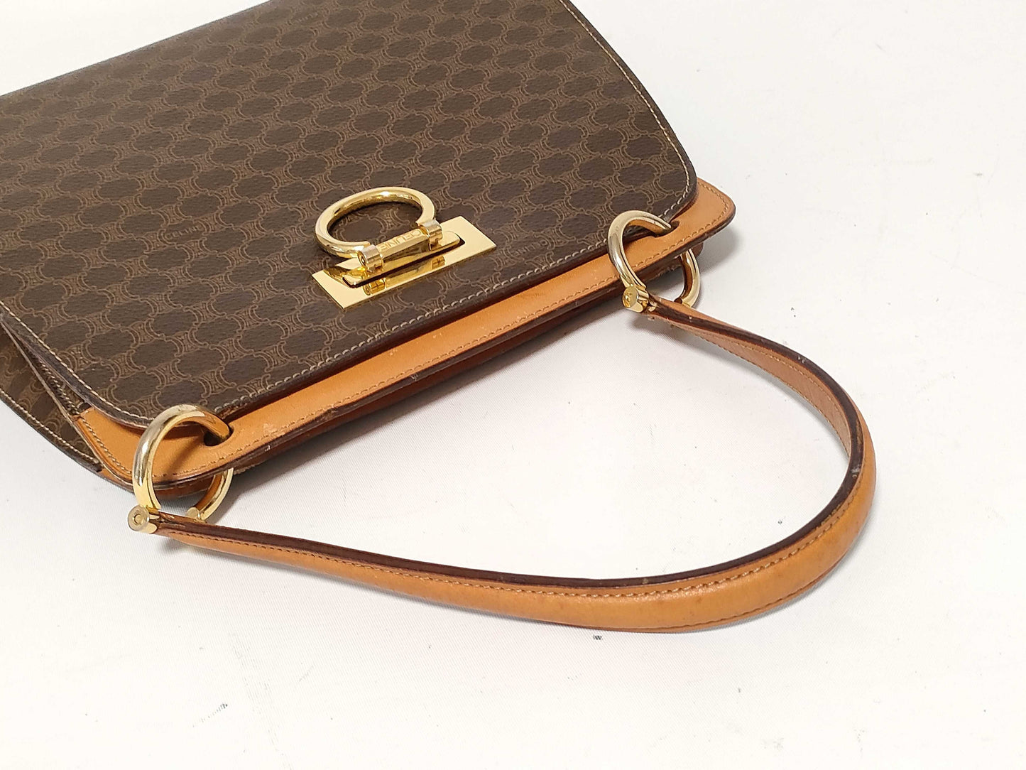 CELINE Macadam Triomphe Gancini Handbag