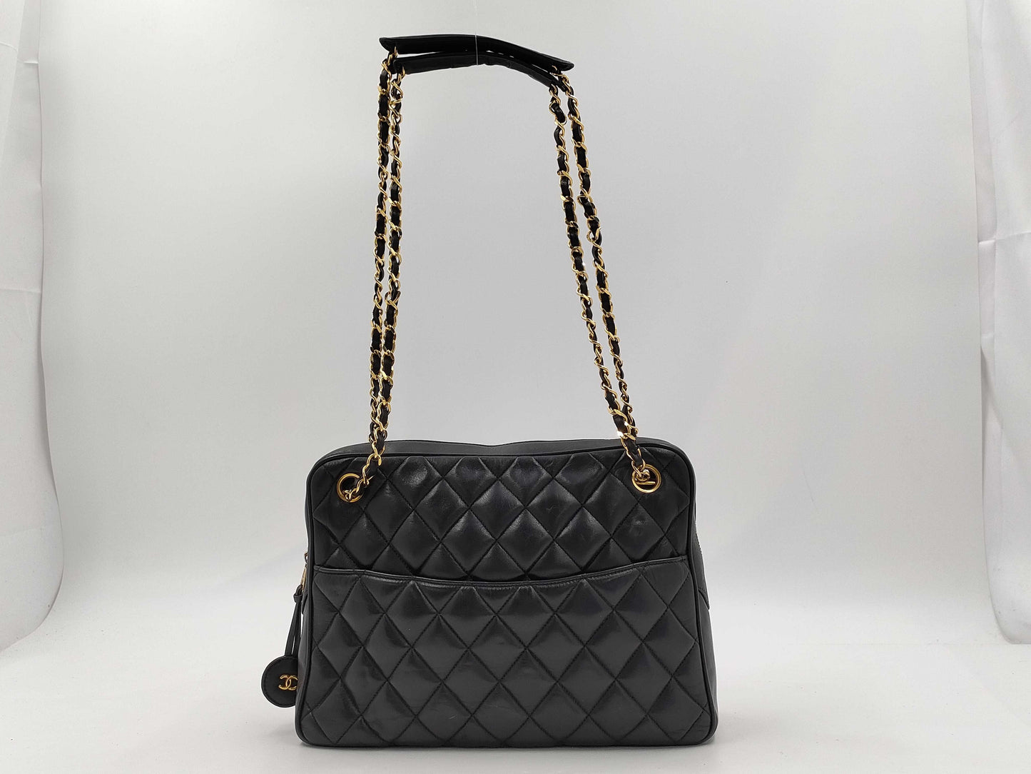 CHANEL Matelasse Lambskin Chain Shoulder Tote Bag