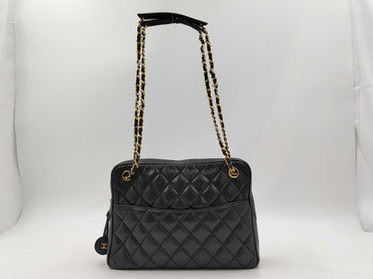 CHANEL Matelasse Lambskin Chain Shoulder Tote Bag
