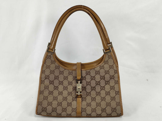 GUCCI Jackie Gucci GG Canvas Jackie Shoulder Bag Handbag