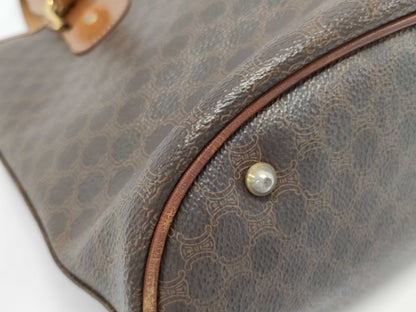 CELINE Tote Bag PVC x Leather Macadam Bucket Tote Bag