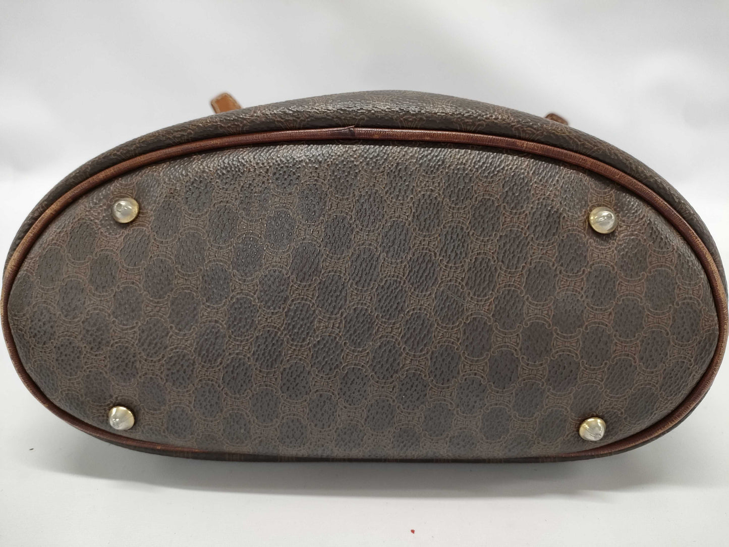 CELINE Tote Bag PVC x Leather Macadam Bucket Tote Bag