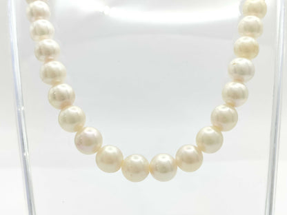 Pearl diameter approximately 8.5-8.8mm, Sterling Silver, 47.9g, Necklace 