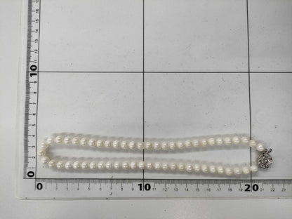 Pearl Necklace, Diameter: Approx. 7.0-7.4mm, Sterling Silver, 32.9g 
