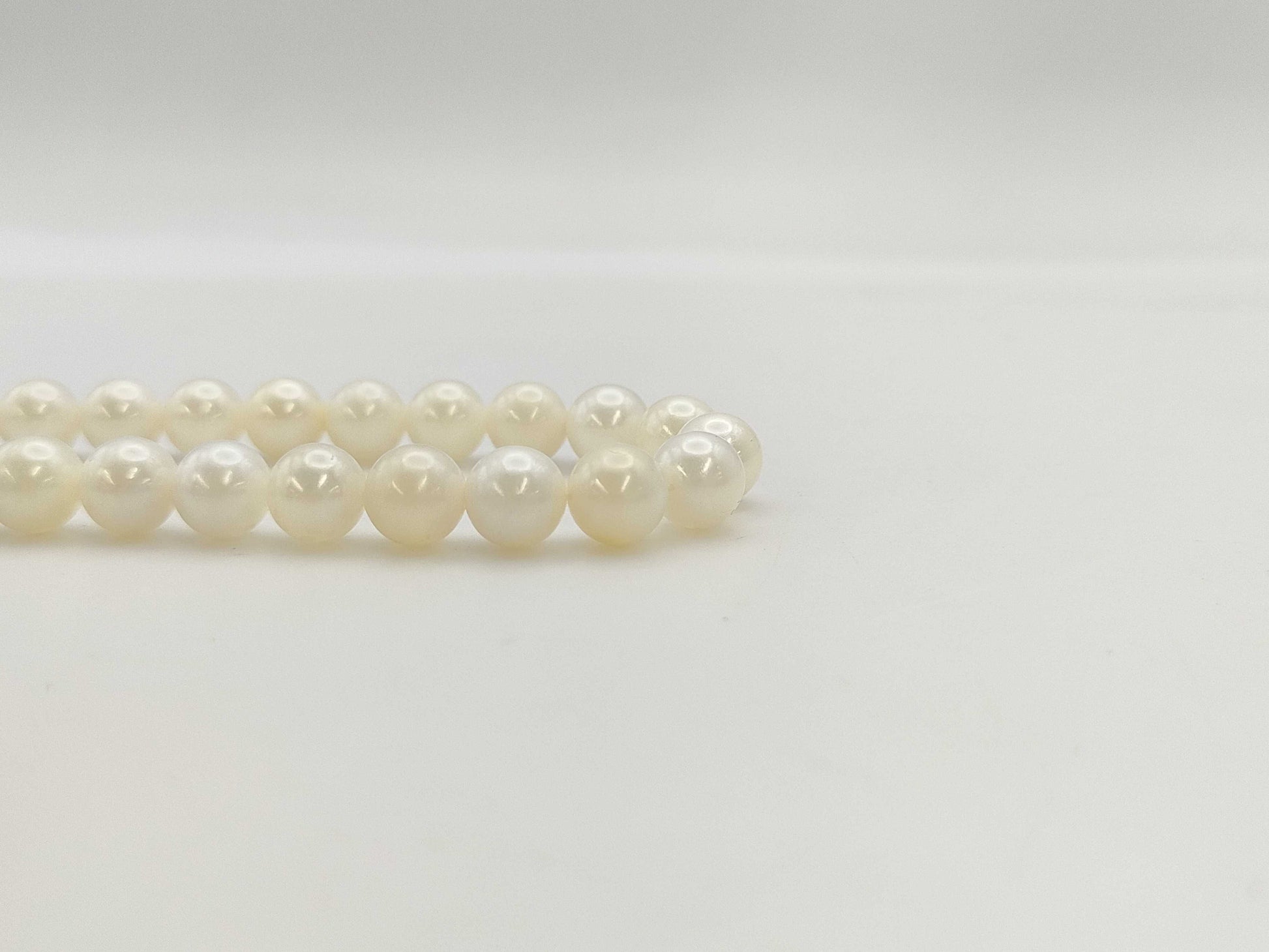 Pearl Necklace, Diameter: Approx. 7.0-7.4mm, Sterling Silver, 32.9g 