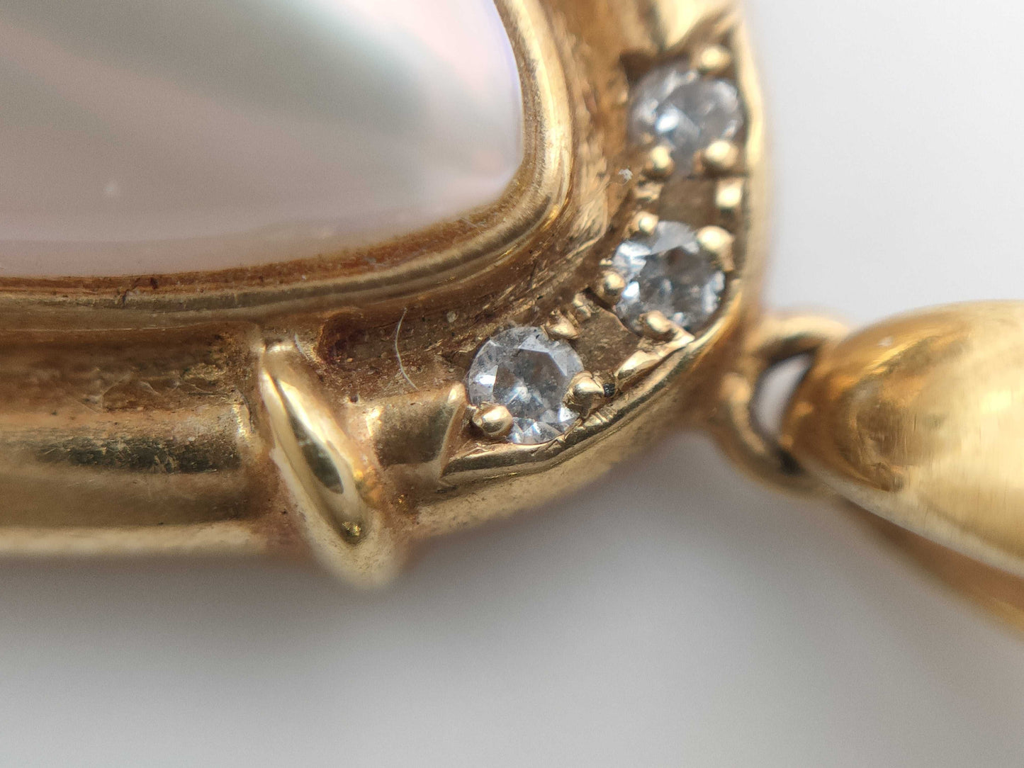 TASAKI Mabe Pearl D0.03ct K18 6.0g Pendant Top 