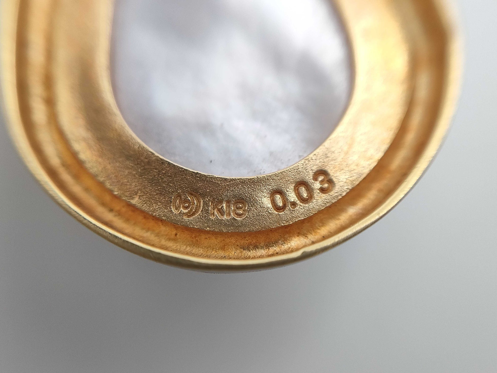 TASAKI Mabe Pearl D0.03ct K18 6.0g Pendant Top 