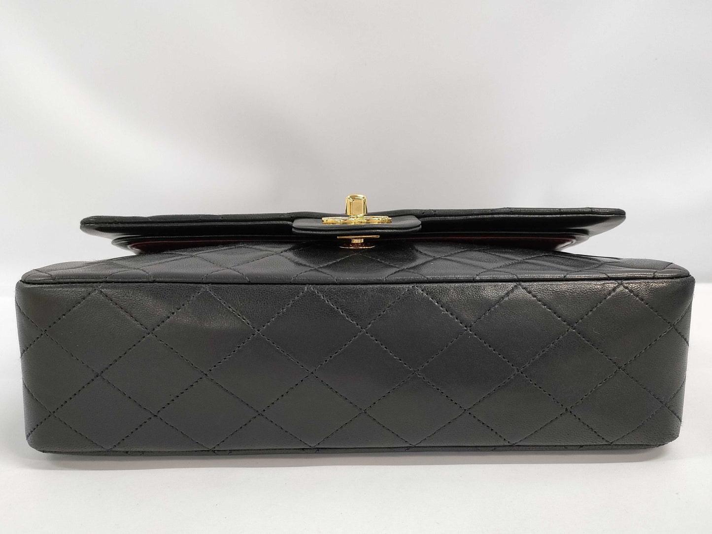 CHANEL Matelasse Lambskin Double Flap Double Chain Shoulder Bag, Black, G Hardware, No. 2 [Card Included] W-Flap Shoulder Bag