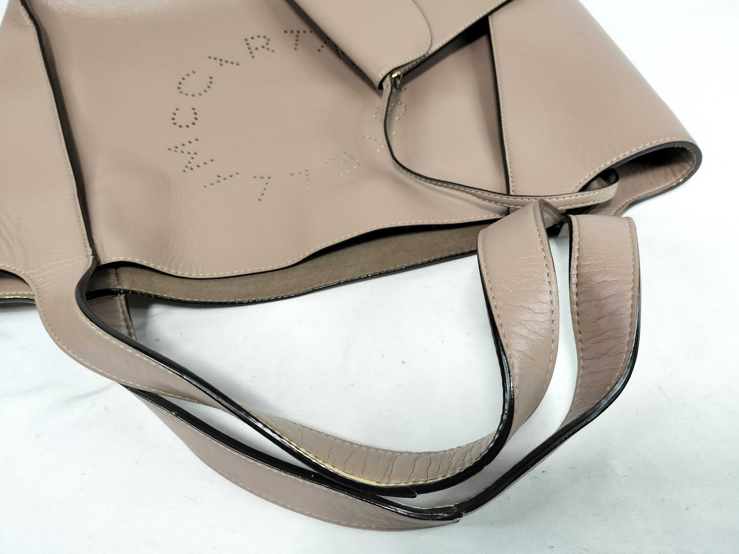 Stella McCartney / Large Tote Bag / 502793 / Logo / Punching / Alter Nappa / Greige / Pouch Included