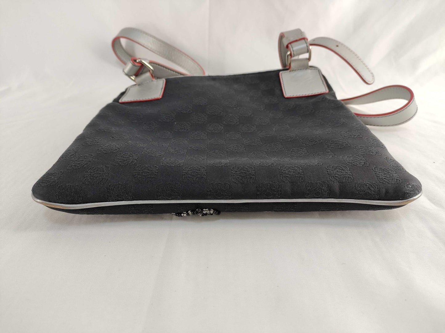 LOEWE Anagram Beaded Shoulder Bag in Canvas/Black