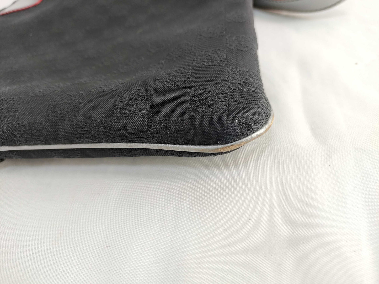 LOEWE Anagram Beaded Shoulder Bag in Canvas/Black