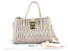 Miu Miu Miu Miu Matelasse 2-Way Handbag Leather/Pink Beige