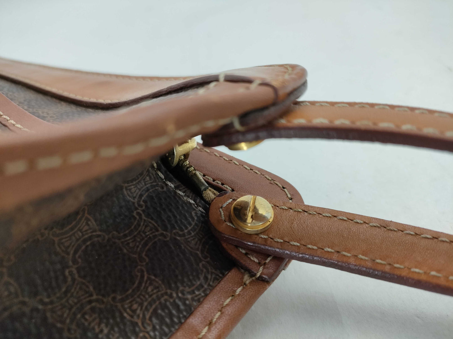 CELINE Macadam Clutch PVC/Brown Clutch Bag