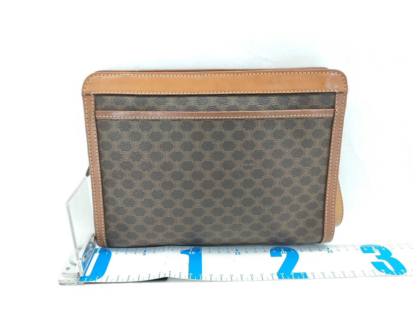 CELINE Macadam Clutch PVC/Brown Clutch Bag