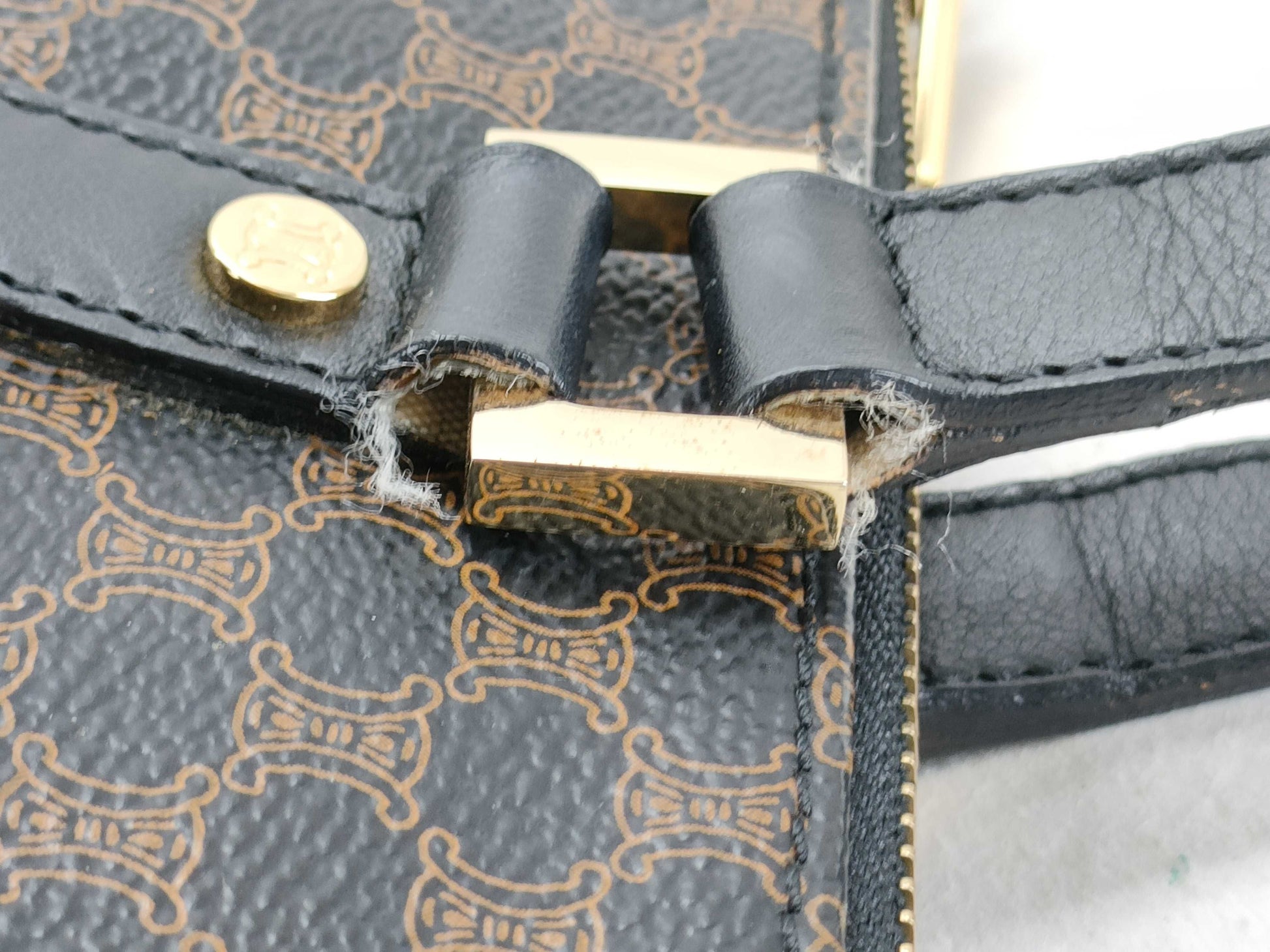 CELINE Madagam Tote PVC/Black Shoulder Bag