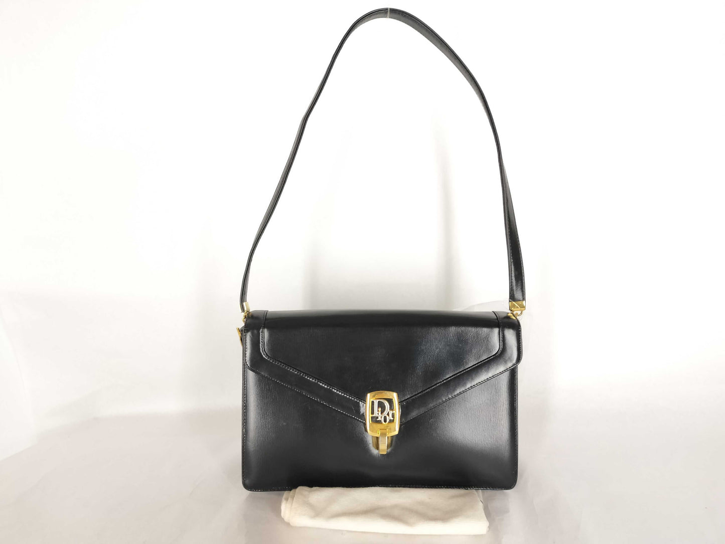 Christian Dior Christian Dior Logo Mini Shoulder Bag Leather/Black